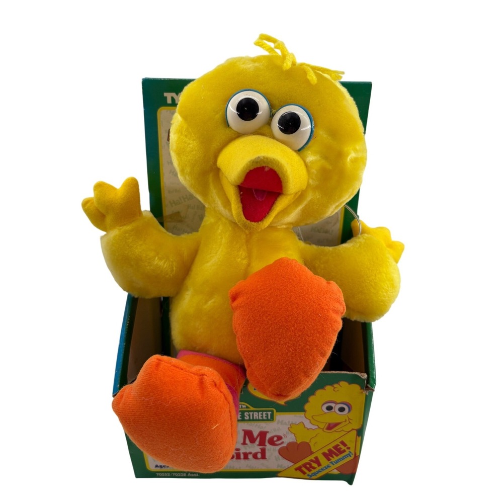 Tyco Tickle Me Big Bird 10" Yellow Vintage 1996 Sesame Street Plush Toy